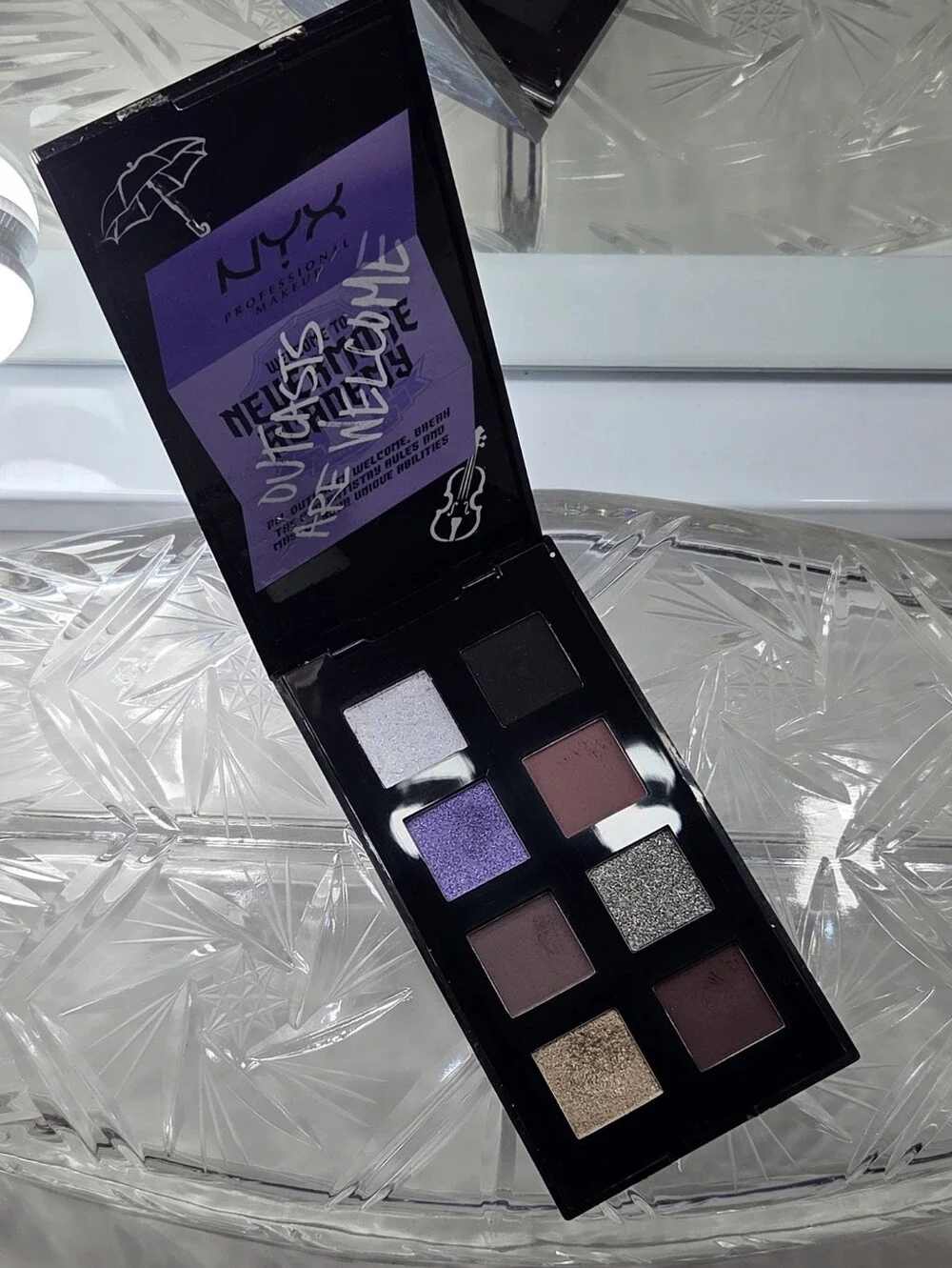 Limited-edition NYX Professional Makeup x Wednesday The Nevermore Academy 8-pan